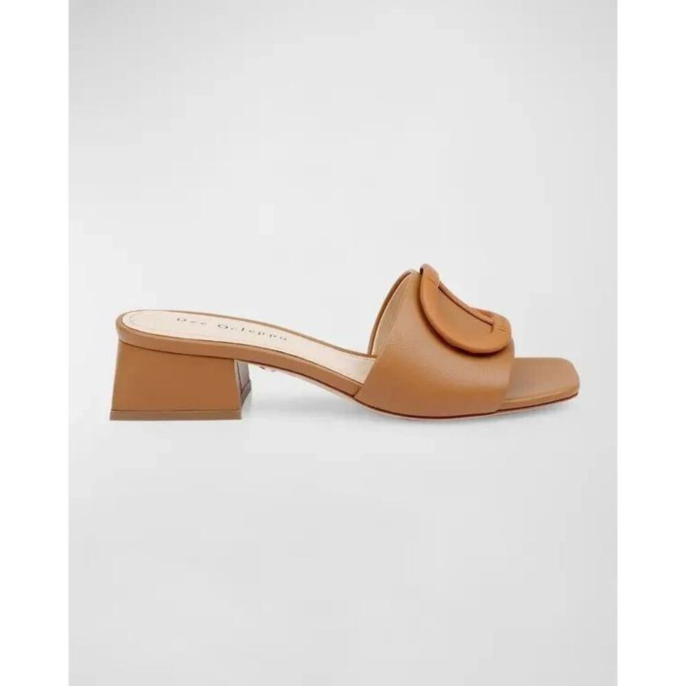 New Dee Ocleppo Dizzy Leather Mule Sandals In Biscotti Tan Size 10